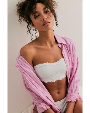 Intimately By Free People Charlie Lace Microfiber Bandeau By - Red