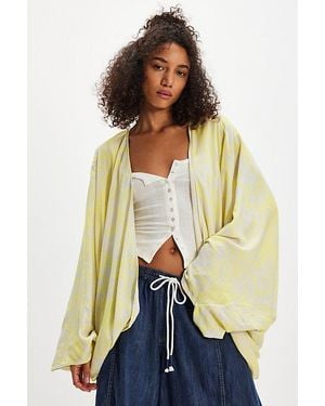 Free People Off The Shore Cocoon Duster Top - Blue