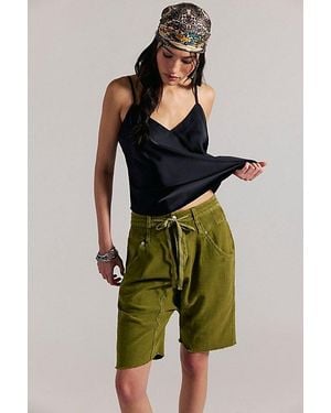 Free People Sage Harem Shorts - Green