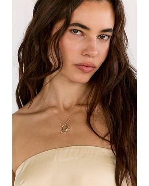 Free People Celine D'Aoust Oval Diamond Eye Necklace - Brown
