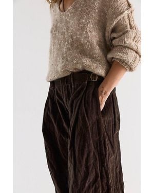 Free People Augusta Velvet Trousers - Brown