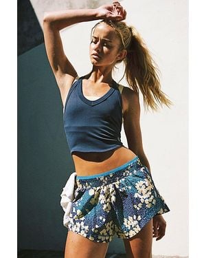 Fp Movement On The Go Printed Run Shorts - Blue