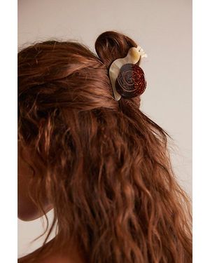 Solar Eclipse Hand Painted Claw Clip - Brown