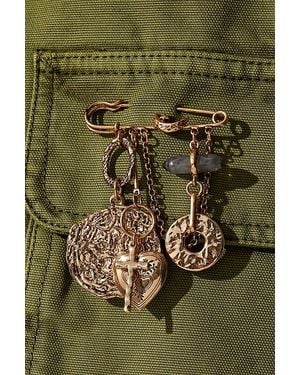 Free People Carry On Dangle Pin - Green