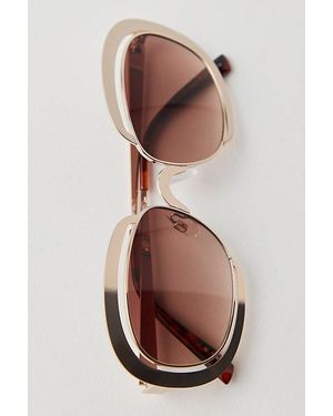 Free People Smile Away Metal Sunglass - Metallic