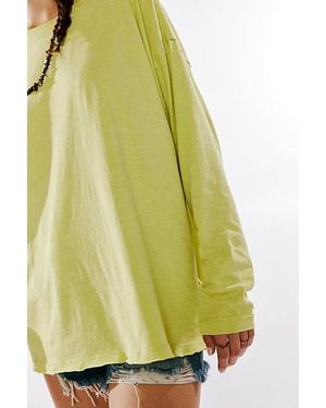 Free People Nina Long-sleeve Tee - Yellow