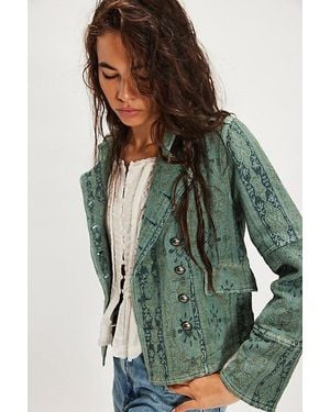 Free People Lotty Jacquard Jacket - Black