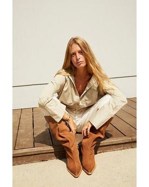 Free People Sway Low Slouch Boots 2.0 - Natural