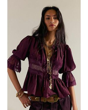 Intimately By Free People Forever Young Bed Jacket Top By - Red