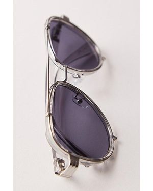 Free People Wesley Oversized Aviator Sunglasses - Purple