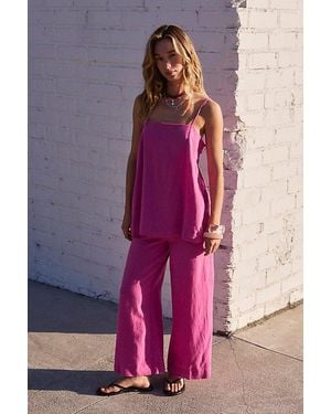 free-est Sightseer Linen Co-ord - Pink