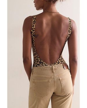 Norma Kamali Super Low Back Mio Bodysuit - Brown