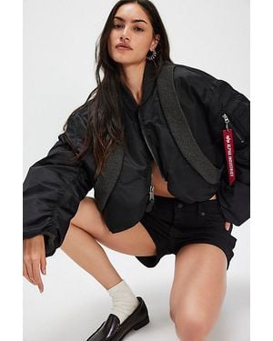 Alpha Industries Ma-1 Knit Rib Flight Jacket - Black