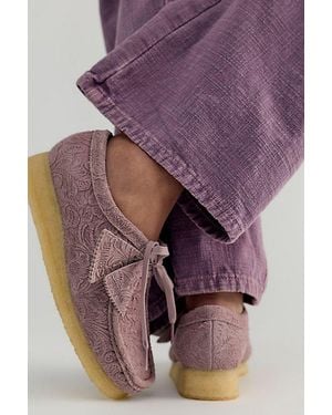 Clarks Embossed Wallabees - Purple