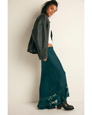 Intimately By Free People Long Lost Lover Maxi Slip Skirt By - Green
