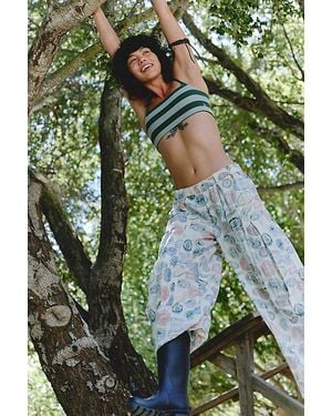 Fp Movement Record High Printed Pants - Green