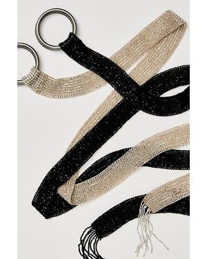 Free People Breezy Beaded Wrap Belt - Black