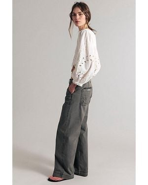 Free People Yours Truly Low-Rise Cargo Chino Pants - Gray