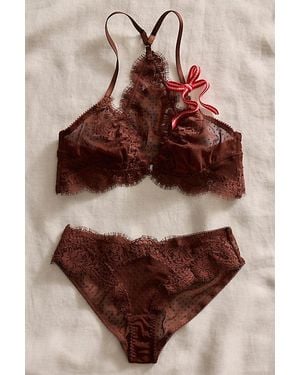 Free People Fiona Front-Close Bralette - Brown