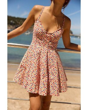 Free People Tan Lines Printed Mini Dress - Brown