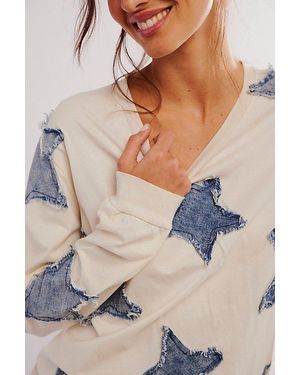 One Teaspoon Denim Star Bf Long-sleeve Top - Natural
