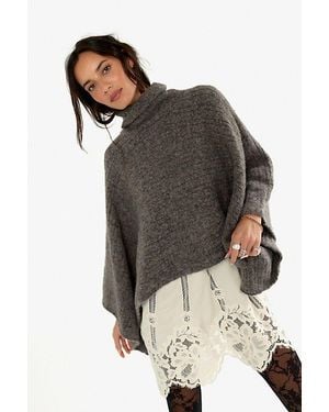 Free People Phoebe Poncho Jacket - Black
