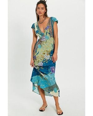 Free People Echo Chamber Midi Dress - Blue