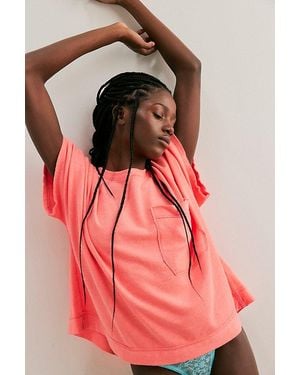 Free People Staycation Sleep Tee - Red