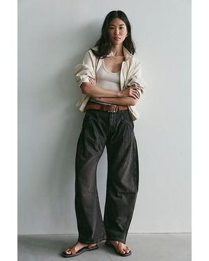 Free People Golden Hour Trouser Jeans - Black