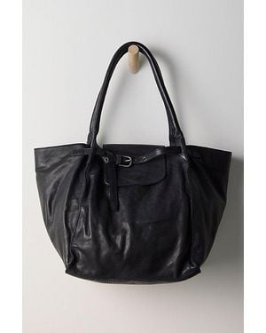 Free People Milan Leather Tote - Black
