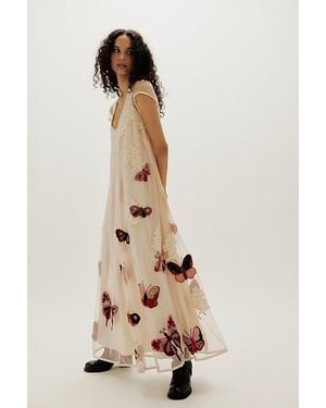 Free People Butterfly Grove Maxi Dress - Natural