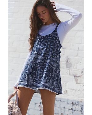 Fp Movement Hot Shot Mini Printed Dress - Blue