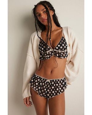 Intimately By Free People Frosted Dot Flutter Undies - Brown