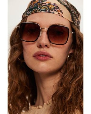 Free People Beau Square Sunglasses - Brown