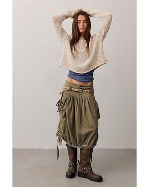 Free People Nightshade Knit Midi Skirt - Brown