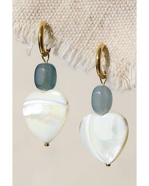 Kozakh Blooming Heart Earrings - Natural