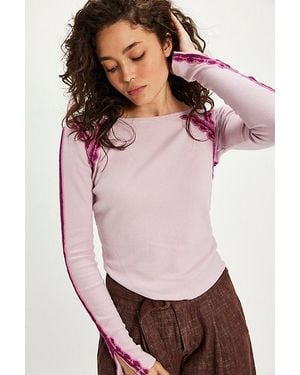 Free People Lost Love Long-Sleeve Top - Pink