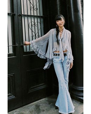 Free People Emre Low-Rise Flare Jeans - Blue