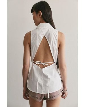 Free People Melody Button Down Shirt - White