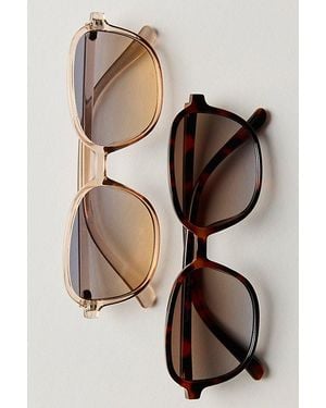 Free People Fade Into You Square Sunglasses - Natural