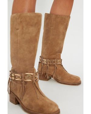 Bronx Freefall Fringe Equestrian Boots - Brown
