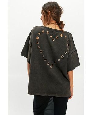 Free People Love Me Oversized Tee - Grey