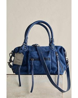 Free People We The Free Suede Baby Emerson Bag - Blue