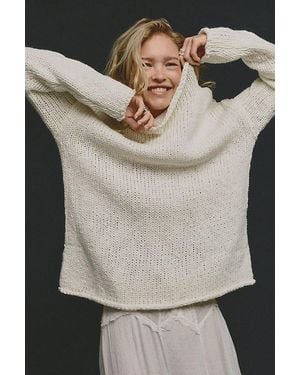 Free People Opal Rollneck Knit Tunic - Black