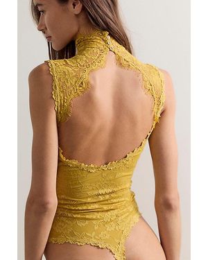 Intimately By Free People One More Time Bodysuit By - Yellow