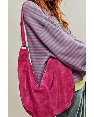 Free People Roma Suede Tote Bag - Pink