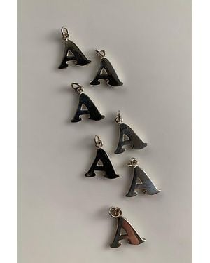 SharpLilTeeth Vintage Sterling Letter A Initial Charm Selected By - Gray