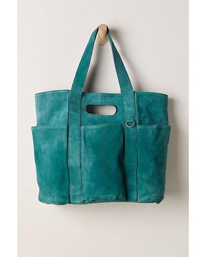 Free People Suede Caravan Tote - Green