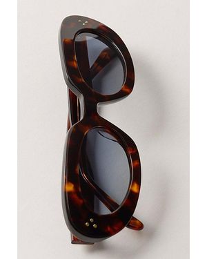 Free People Hazel Round Polarized Sunglasses - Black