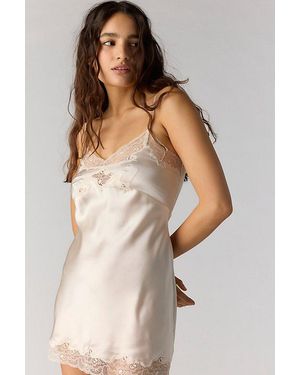 Only Hearts Silk Charmeuse Mini Slip Dress - Natural